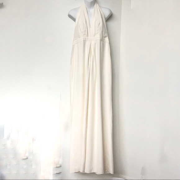 Jill Stuart Pants - JILL Jill Stewart Jumpsuit Sleeveless Backless Gown Ankle Length Lined Ivory 14